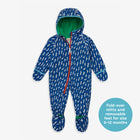 EcoSplash Waterproof Fleece Lined Puddle Suit Blue Lightning